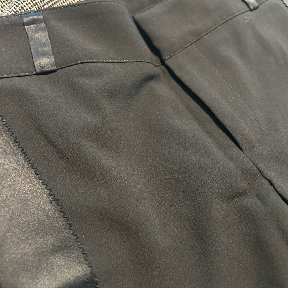 Ya-ya tuxedo style satin, black, trouser pants.